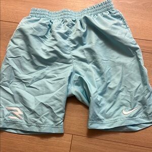 Light Blue Athletic Shorts with Nike Logo